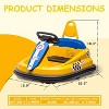 Bumper Car for Toddlers, 6V Electric Ride On Toys for Kids, 1.9 MPH Max Speed, Steering Wheel, 360 Degree Spin, 2-Speeds, Lights, Music & Horn - 4 of 4