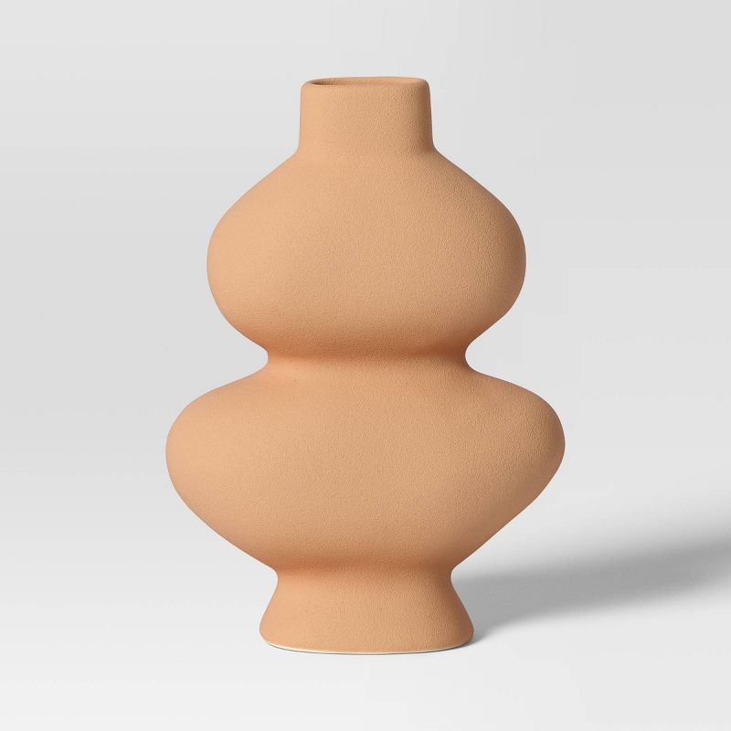 Short Ceramic Organic Modern Vase - Threshold&#8482;, 1 of 7