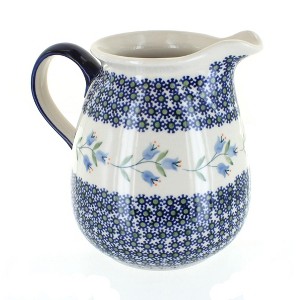 Blue Rose Polish Pottery D039 Manufaktura Pitcher - 1 of 2