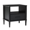 Gulches Black Nightstand - Transitional Spindle Design with Storage - 3 of 4