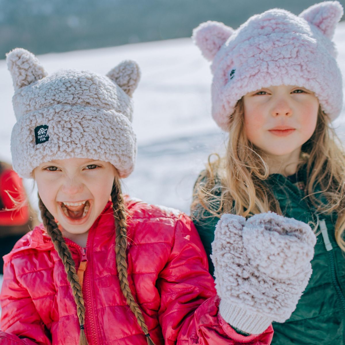 Turtle Fur Kids' Comfort Lush Kitty Beanie - Recycled High Pile Fleece Winter Hat with Cat Ears - thumbnail 2