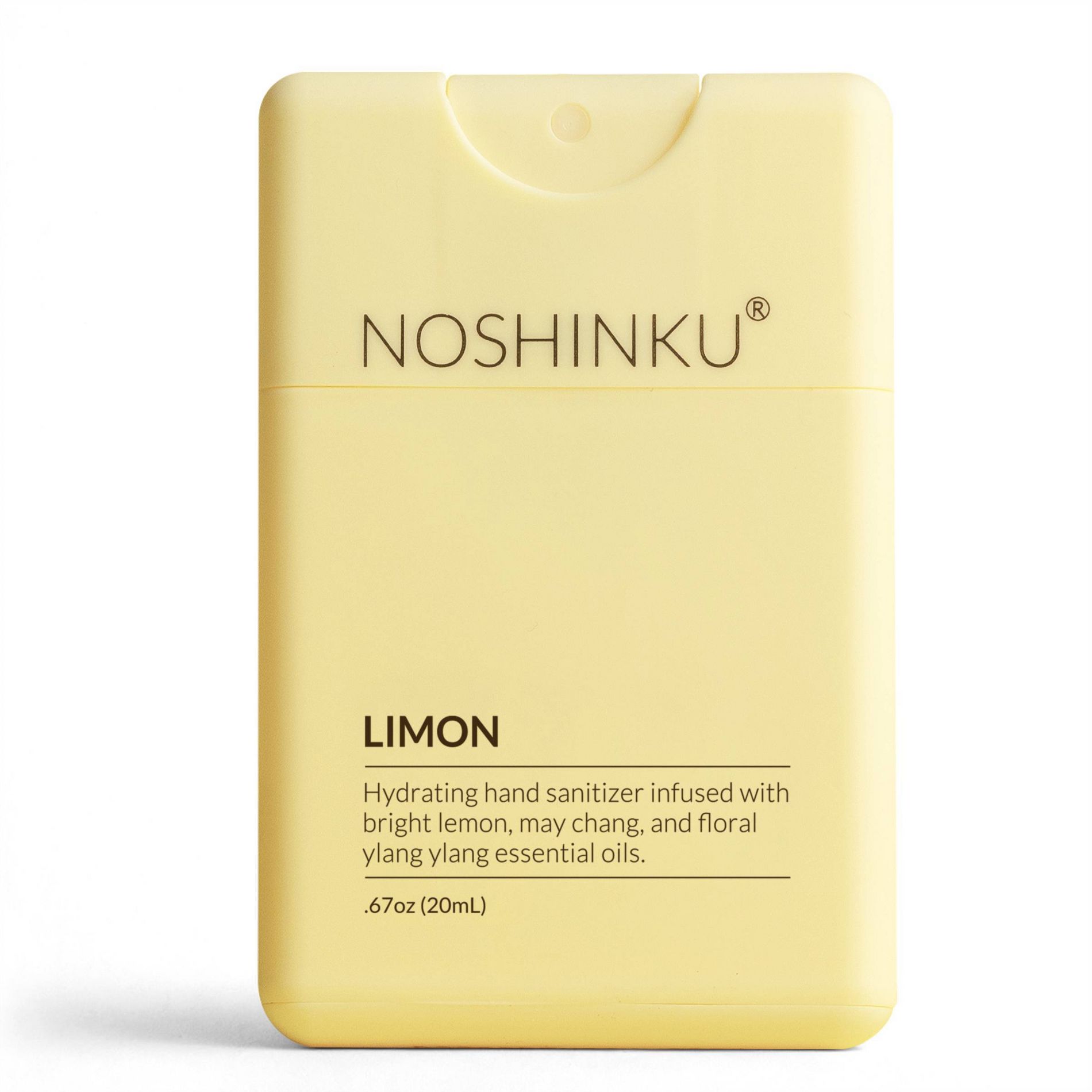NOSHINKU Refillable Limon Ultra Moisturizing Pocket Sanitizer - Travel Size - 20ml: Spray Bottle, Ethyl Alcohol 70%