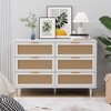 Lyngins Modern 6-Drawers Dresser,Rattan Chest of Drawers,Storage Furniture for Bedroom,Living Room - 2 of 4