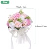 Unique Bargains Wedding Artificial Bouquet Silk Ribbon Bridal Bouquet 1 Pc - 3 of 4