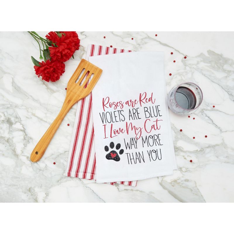 C&F Home Love My Cat More Flour Sack Towel Valentine's Day Love Romantic 18" X 27" Machine Washable Kitchen Towel For Everyday Use Decor Decoration, 3 of 6