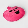 Pumpkin Shaped Faux Shearling Halloween Throw Pillow Pink - Hyde and EEK! Boutique™: Indoor Oval Cushion, Recycled Polyester Fill - 3 of 4