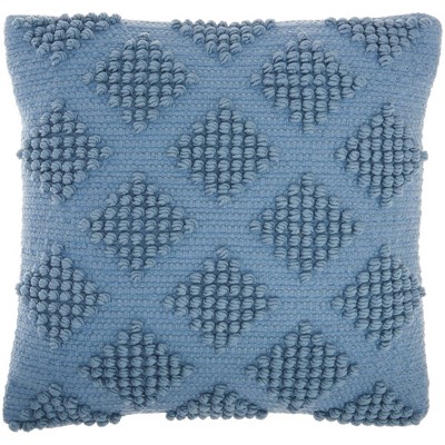 18"x18" Life Styles Woven Diamonds Square Throw Pillow Ocean Blue - Mina Victory