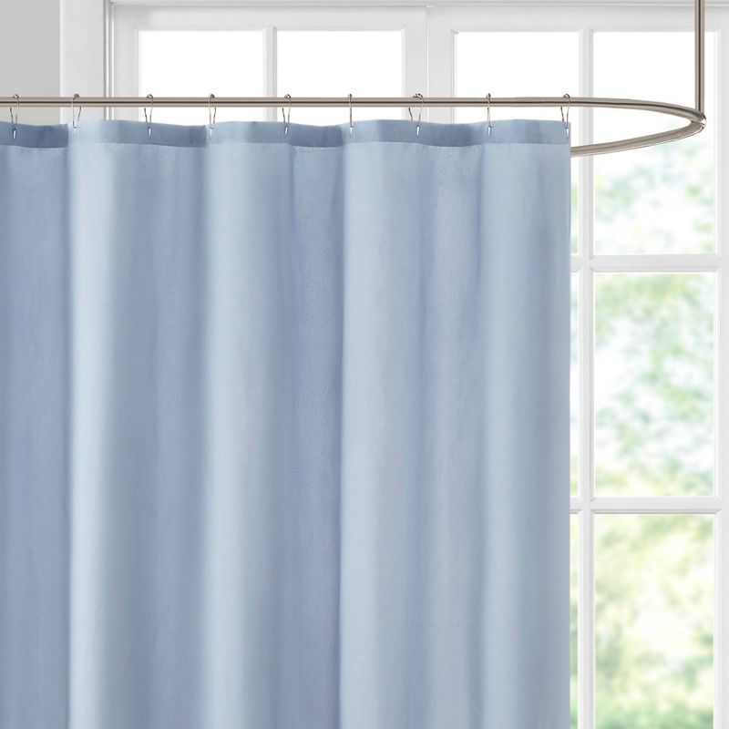 72"x72" Arabella Pieced and Embroidered Shower Curtain - Madison Park, 2 of 7