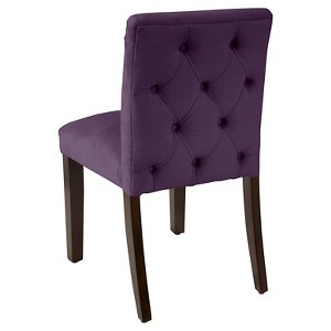 Aster Diamond Tufted Back Dining Chair Purple Velvet - Cloth & Co.