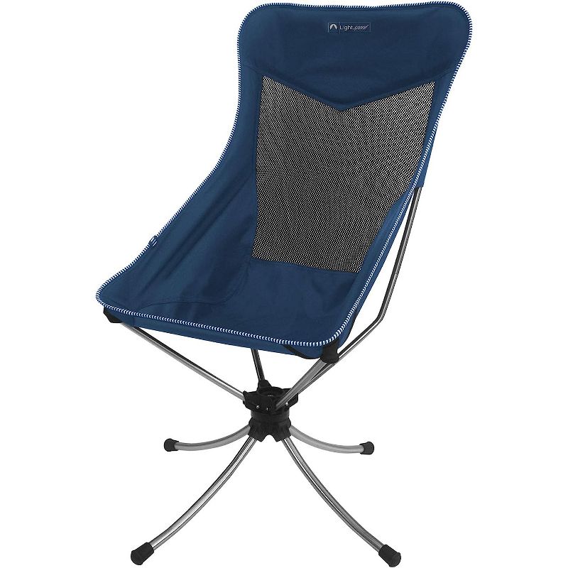 Lightspeed Outdoors Tall Swivel Camp Chair, Outdoor Seating, Blue, 1 of 9