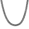Steeltime 24" stainless steel wheat oxidized chain necklace - 2 of 4