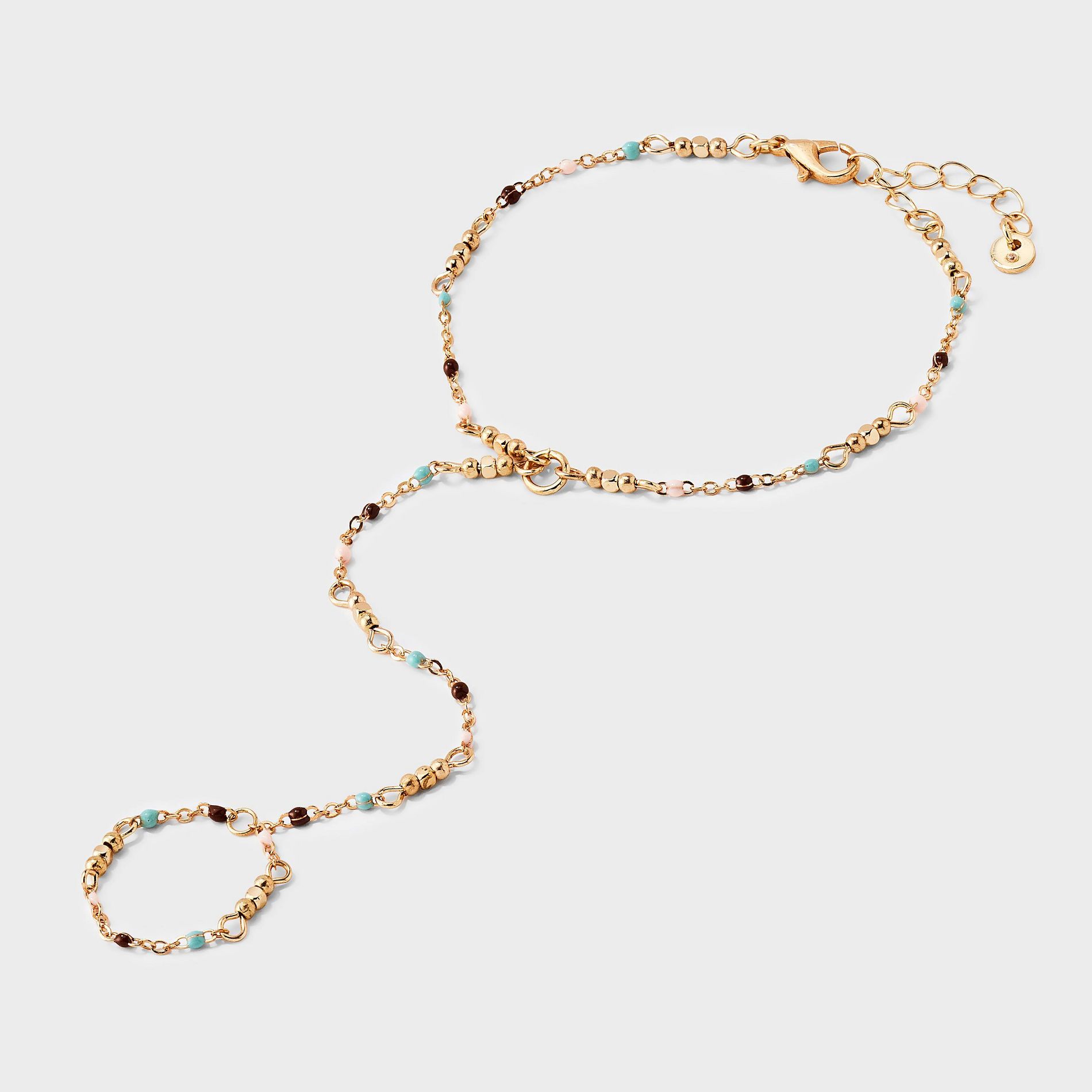 Beaded Bracelet Hand Chain - Universal Thread™ Gold