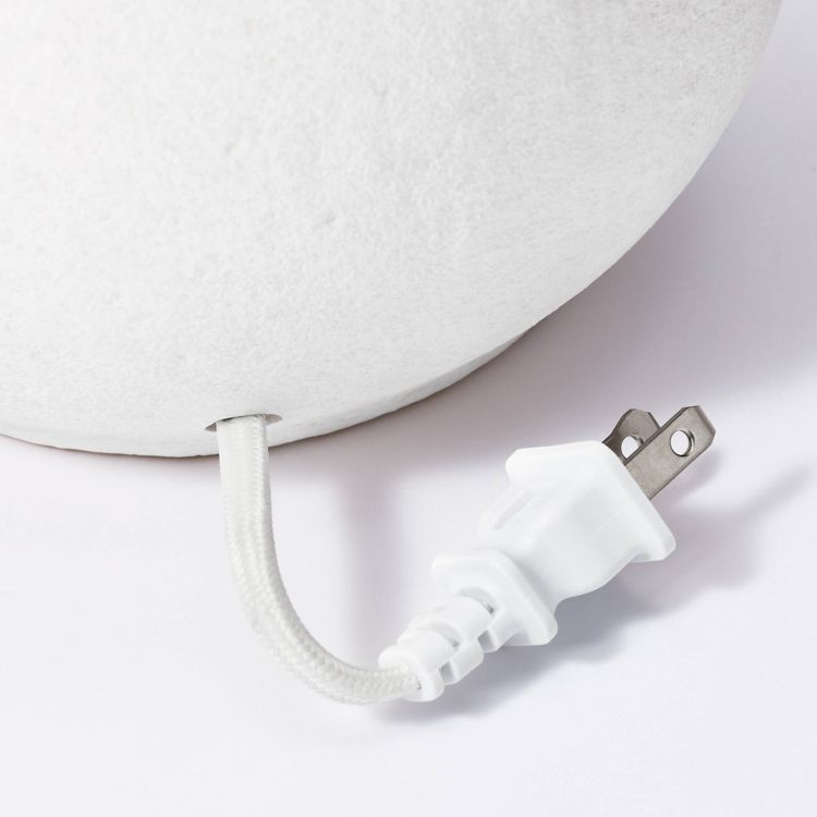 18.5&#34;x11&#34; Ceramic Table Lamp with Rattan Shade White - Threshold&#8482; designed with Studio McGee: Nightstand Wicker Lighting, 6 of 6