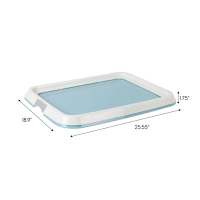 Blue Medium Dog Pad Holder with Non-Skid Rubber Feet