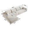 TiramisuBest 107" Cloud Sectional Couch with L-Shaped Chaise, Modern Modular Deep-Seat Sofa, Plush Corduroy Upholstery, No Assembly, White - 4 of 4