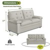 NicBex 60 Inch Faux Leather Loveseat Sofa,2-Seat Couch with Tufted Back Cushions for Living Room,Office,Apartment,Gray - 2 of 4