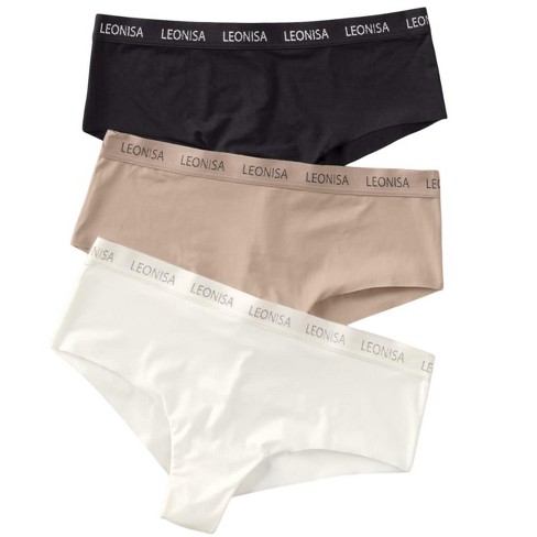 Leonisa 3-pack Contrast Waistband Soft Cheeky Panties