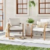 Wood & Rope Outdoor Patio Club Chairs (Set of 2) - Hearth & Hand™ with Magnolia: Weather-Resistant, Removable Cushions - 2 of 4
