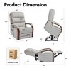 GlasFlength Accent Chairs Modern with Comfortable Seating for Living Room or Lounge Area Gray,36.6”*30”*42.5" - 2 of 4