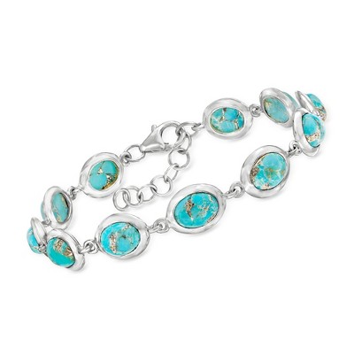 Ross-Simons Turquoise Bracelet in Sterling Silver Size 7