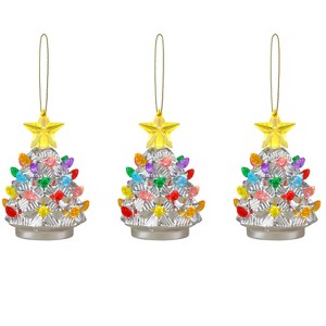Mr. Christmas 4 in. Set of 3 Shatterproof Ornament Tree - 1 of 3