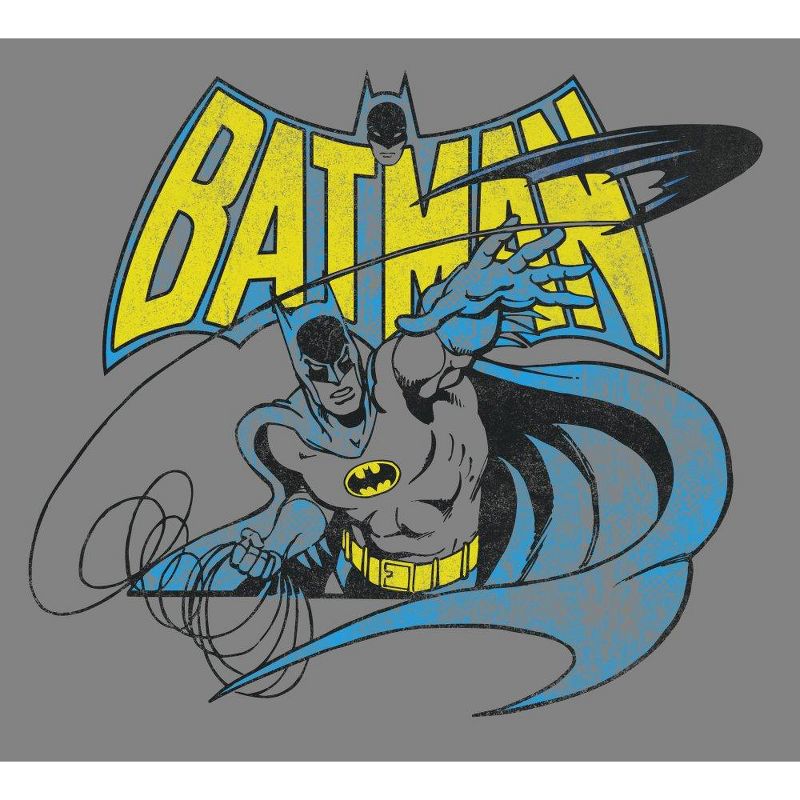 Batman Vintage Comics Hero Boy's Charcoal Heather T-shirt, 2 of 4