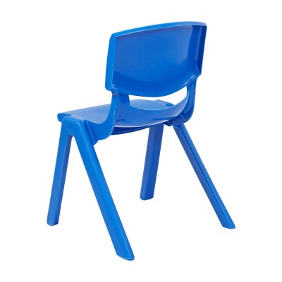 Bright Blue Ergonomic Plastic Stackable School Chair 4-Pack