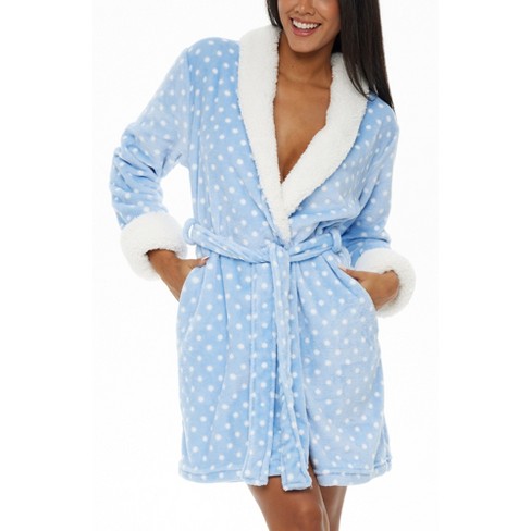 Soft Plush Quilted Effect Robe - Snow White