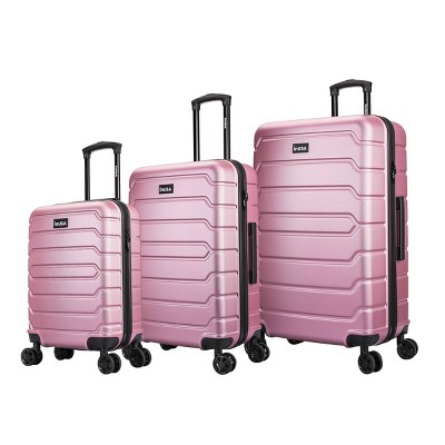 InUSA Trend Lightweight Hardside Spinner 3pc Luggage Set - Rose Gold