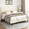 Velvet Platform Full Bed Frame - Upholstered - 3 of 4