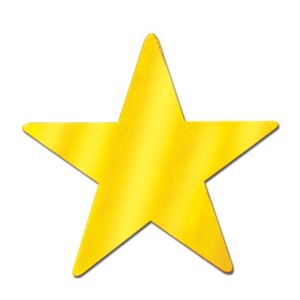 Beistle Foil Star Cutout, Choose Your Size and Color - 1 of 4