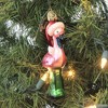 Old World Christmas 5.0 Inch Yard Flamingo Santa Hat Christmas Tree Ornaments - 2 of 3