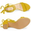 Allegra K Women's Tie-Up Strappy Chunky High Heels Sandal - 4 of 4