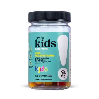 Oh My Vit Para Kids' Multivitamin Gummies with Pre + Probiotics - Sugar Free - 60ct