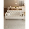 71" Velvet Convertible Sofa Bed,Retro Modern Tufted Loveseat with Adjustable Backrest for Small Living Room,Bedroom-Baofuwish - 3 of 4