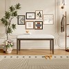 Upholstered Bench for Bedroom End of Bed,38'' Entryway Bench for Living Room,Dining Bench with Padded Seat and Solid Wood Legs - The Pop Home - 3 of 4