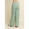 Women's Stripers Green Twill Pant - Aureum - 3 of 4