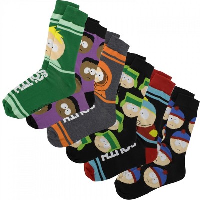Adult South Park Character 6-Pack Crew Socks