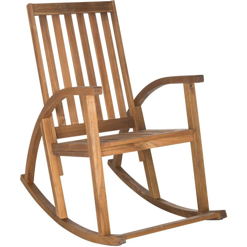 Contemporary Bentwood Acacia Rocking Chair in Brown
