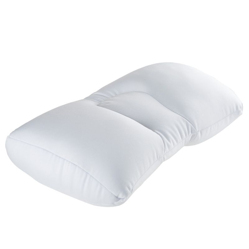 Microbead Pillow - Moldable and Temperature Regulating Cushion - Supports Head, Neck, and Shoulders for Restful Sleeping and Travel by Remedy (White), 1 of 7