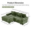 92" Modular Corduroy Sectional Sofa with Ottoman and 6 Throw Pillows, L-Shaped Oversized Cloud Couch for Living Room or Bedroom–The Pop Home - 4 of 4