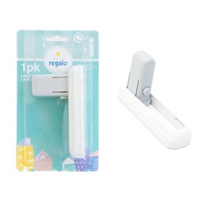 Regalo Home Safety Lever Door Lock 3M Adhesive Child Proof Door Lock - White - 1 of 4