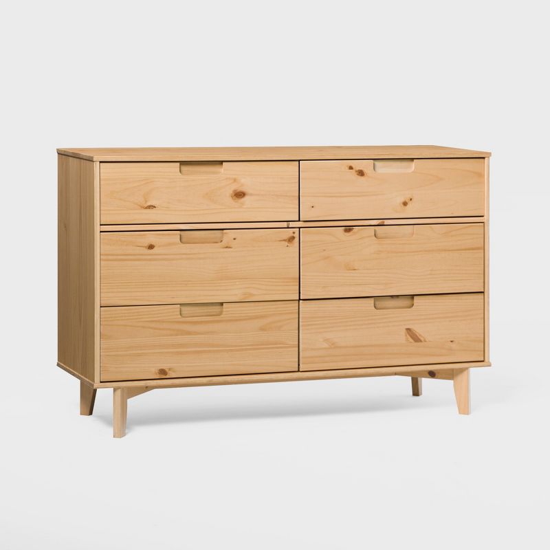 Mid-Century Modern Groove Wood 6 Drawer Dresser - Saracina Home, 4 of 27