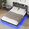 Infans Queen Size Floating Bed Frame with LED Lights Adjustable Upholstered Headboard - 4 of 4