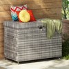 KTMBDW 230 Gallon Wicker Deck Box with Wheels, All-Weather Outdoor Storage Box for Patio, Garden - 4 of 4