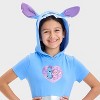 Girls' Stitch Hooded Character Dress - Blue - 2 of 4