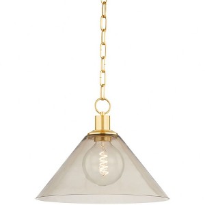 Mitzi Anniebee 1 - Light Pendant in  Aged Brass Taupe Shade - 1 of 1