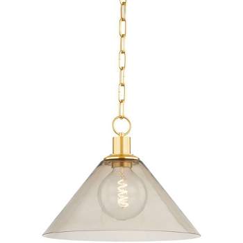 Mitzi Anniebee 1 - Light Pendant in  Aged Brass Taupe Shade