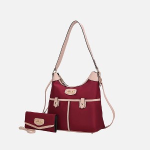 MKF Collection Harper Nylon Shoulder Hobo Bag with Matching Wallet by Mia K - 1 of 4