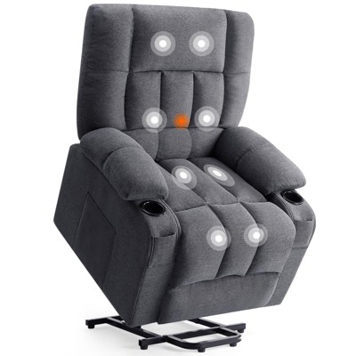 Grungis Modern Single Folding Sofa,Convertible Upholstered Lounge Couch Chairs with 8 Vibration Massage Points for Living Room,Bedroom